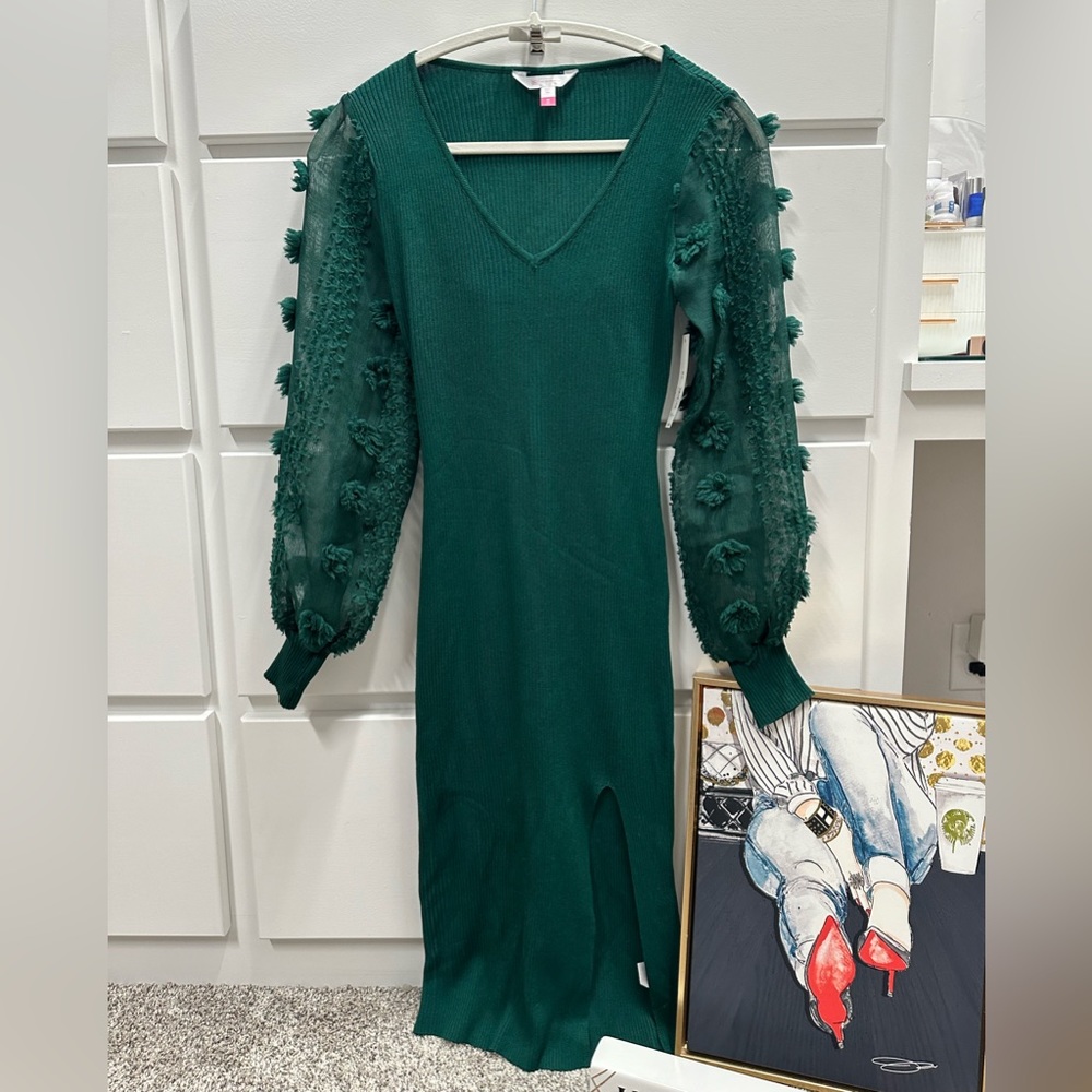 Evergreen Midi Dress by No Boundaries NWT SZ XS